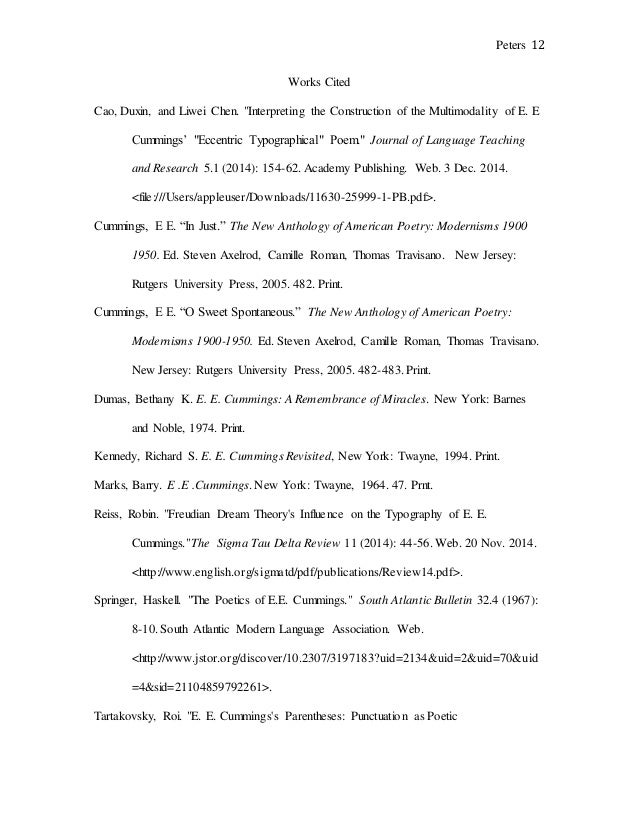 essays on e.e. cummings poems